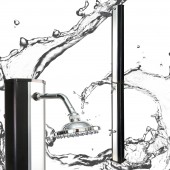 Ηλιακά θερμαινόμενη ντουζιέρα πισίνας Ηλιακά θερμαινόμενη ντουζιέρα πισίνας